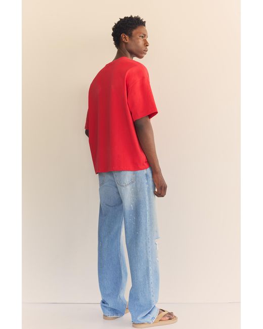 Pull&Bear Red Texas T-Shirt for men