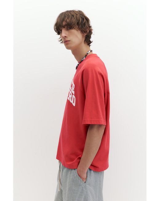 Pull&Bear Red Stwd Graphic Raglan T-Shirt for men
