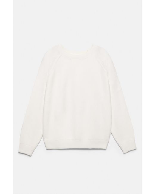 Pull&Bear White Oversize Round Neck Sweater