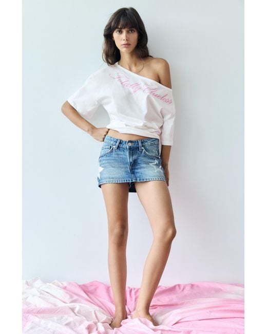 Pull&Bear Blue Clueless Asymmetric T-Shirt