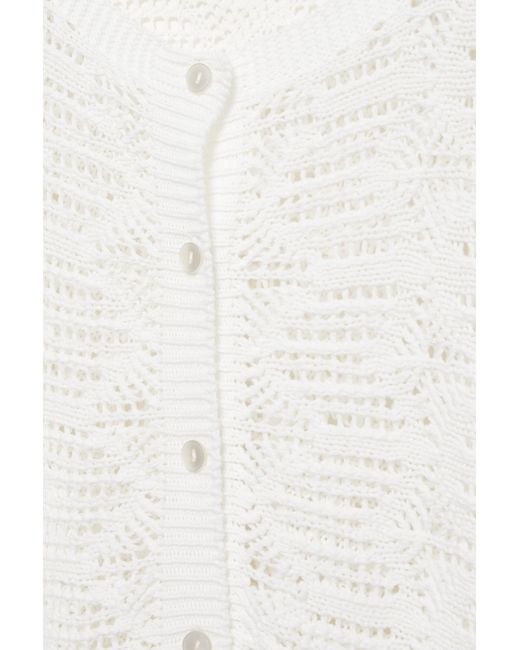 Pull&Bear Oversized Opengewerkt Vest in het White