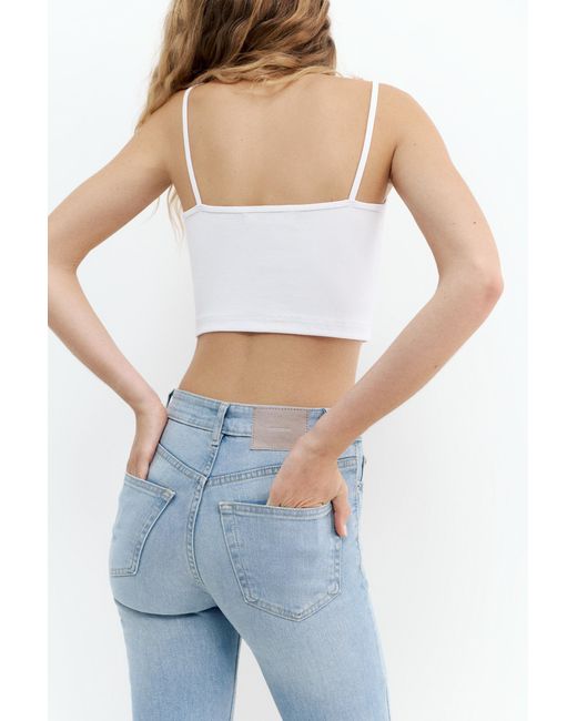 Pull&Bear Blue Skinny Flared Jeans