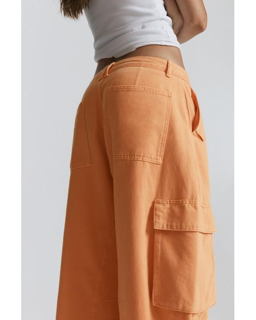 Pantalon Cargo Ballon Pull&Bear en coloris Orange