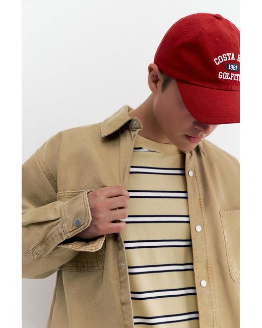 Pull&Bear Natural Overshirt With Pockets for men
