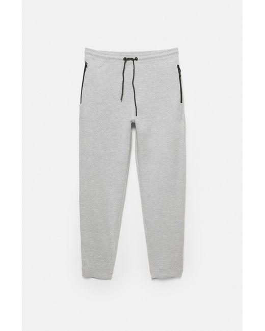 Pull&Bear Interlock Joggingbroek in het White voor heren