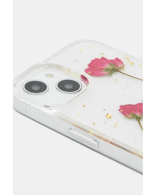 Pull&Bear White Iphone-Hülle Mit Blumenprint