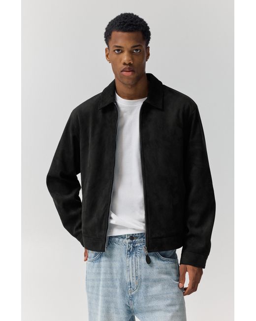 Pull&Bear Black Faux Suede Jacket for men