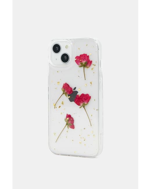 Pull&Bear White Iphone-Hülle Mit Blumenprint