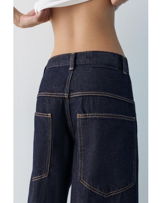 Pull&Bear Yellow Oversize Baggy Jeans