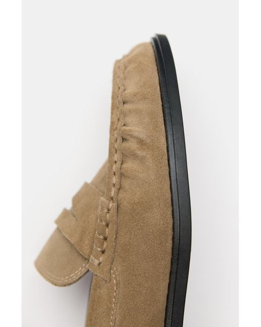 Pull&Bear Brown Leather Loafers