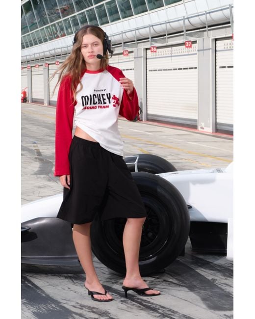Pull&Bear Multicolor Disney X F1 Raglan Sleeve T-Shirt