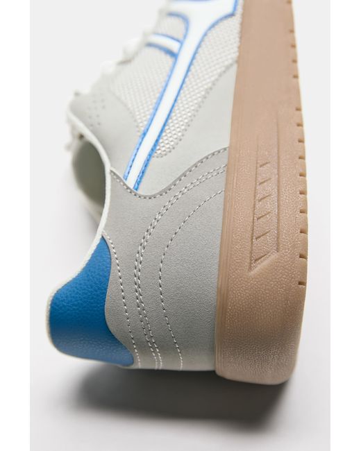 Pull&Bear Blue Retro Trainers for men