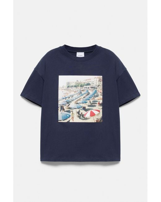 Pull&Bear Blue Slim Aarons T-Shirt