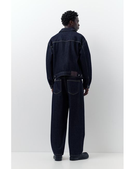 Pull&Bear Blue Baggy Jeans for men