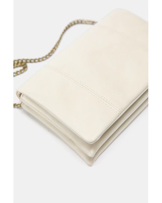 Pull&Bear Natural Crossbody Bag With Stitching