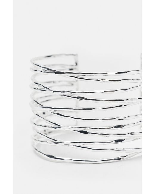 Bracelet Manchette Multirang Pull&Bear en coloris White