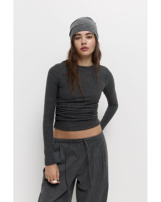 Pull&Bear Multicolor Soft Touch T-Shirt With Gathered Detail
