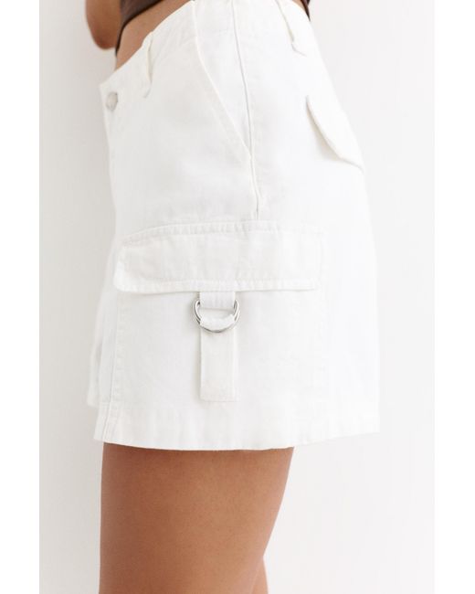 Pull&Bear Brown Relaxed Fit Cargo Bermuda Shorts