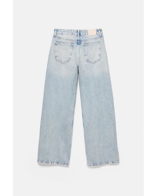 Jean Baggy À Œillets Pull&Bear en coloris Black