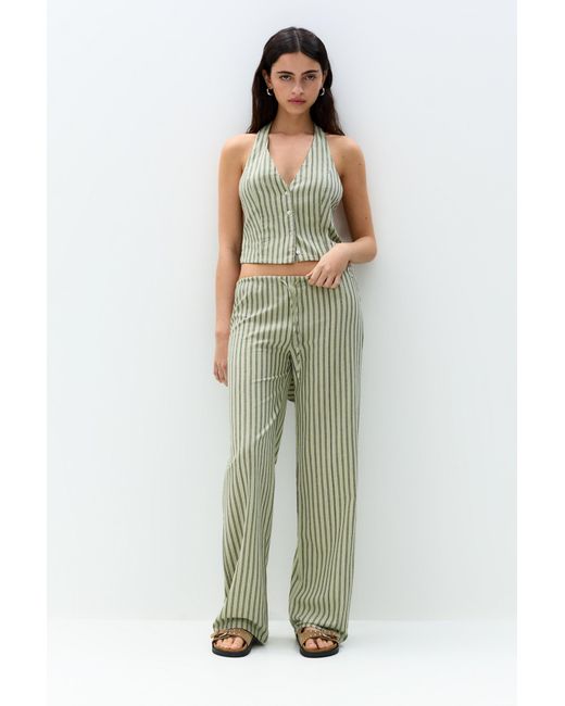 Top Rustique À Rayures Pull&Bear en coloris Green