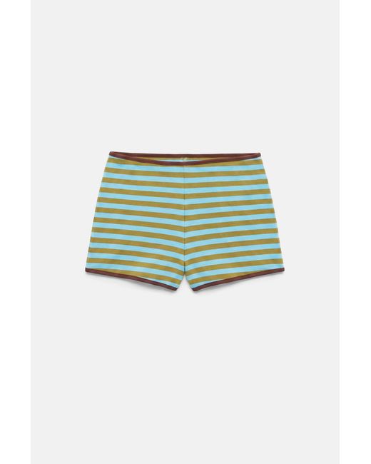 Short À Rayures Côtelées Pull&Bear en coloris Blue