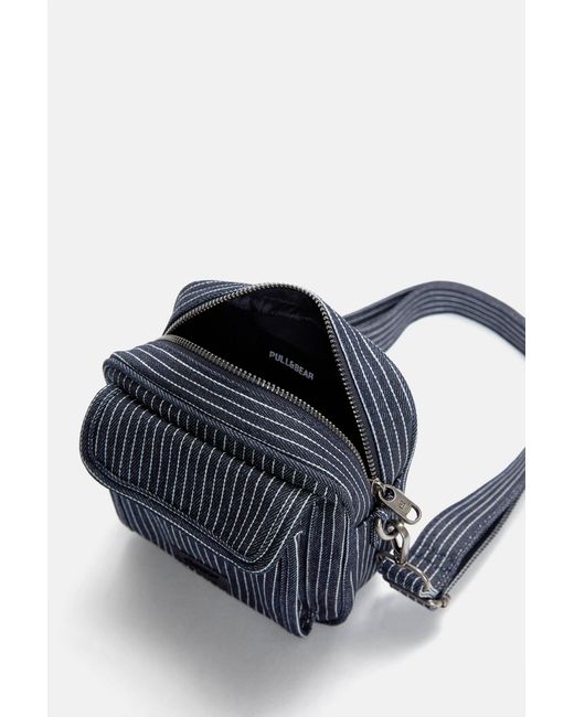 Pull&Bear Umhängetasche Mit Streifen Stwd in Blue für Herren