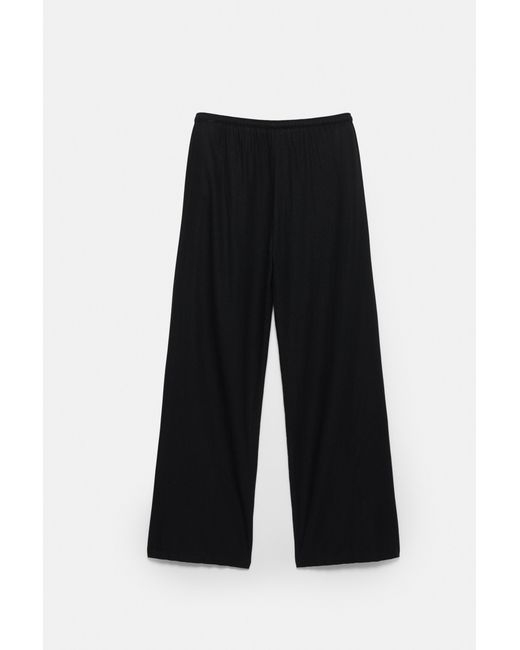 Pull&Bear Soepelvallende Broek Met Linnen in het Green