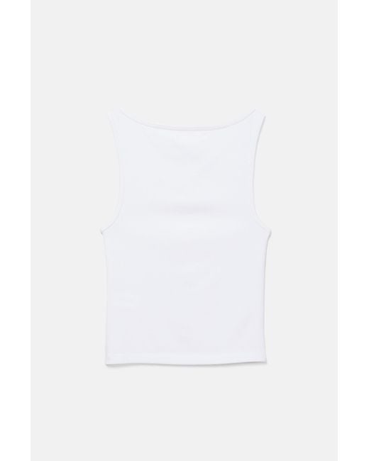Pull&Bear Tanktop Met Boothals in het White