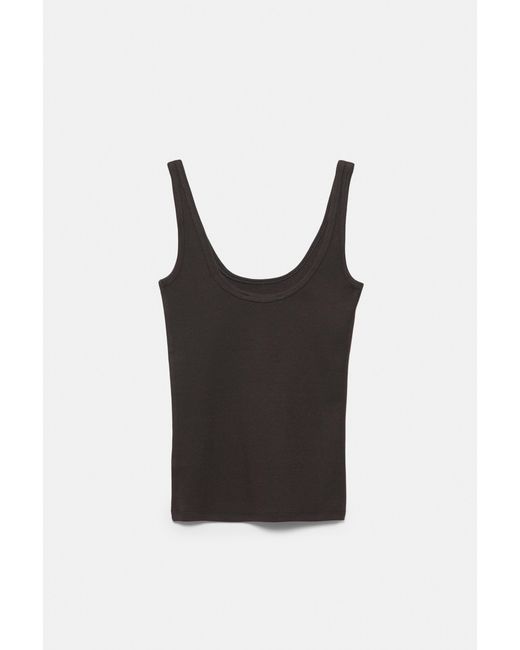 Pull&Bear Tanktop Met Modal in het Black