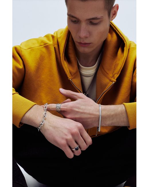 Pull&Bear Pack 2 Kettenarmbänder in White für Herren