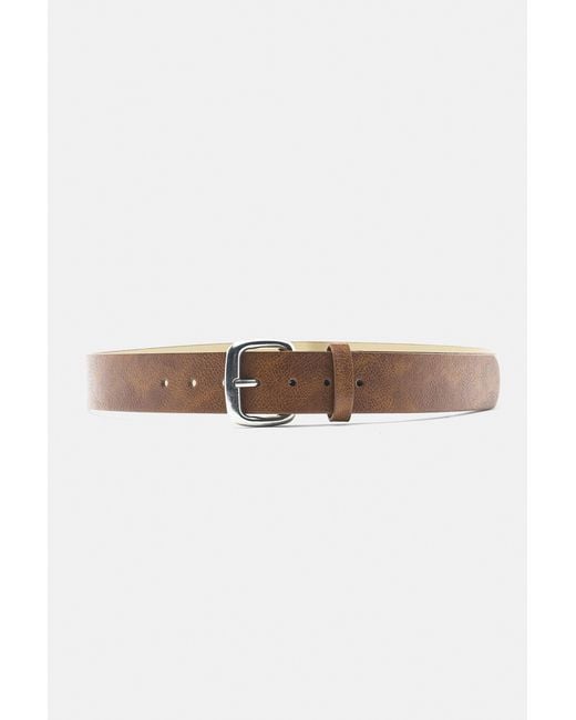 Pull&Bear White Square Buckle Belt