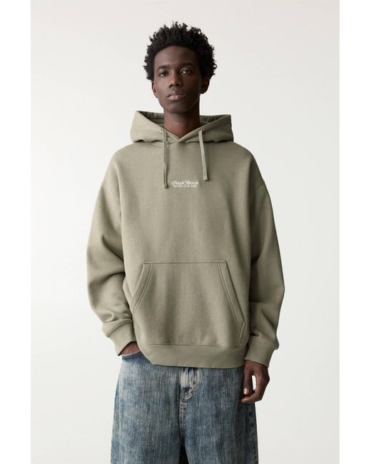 Pull&Bear Natural Embroidered Tennis Club Hoodie for men