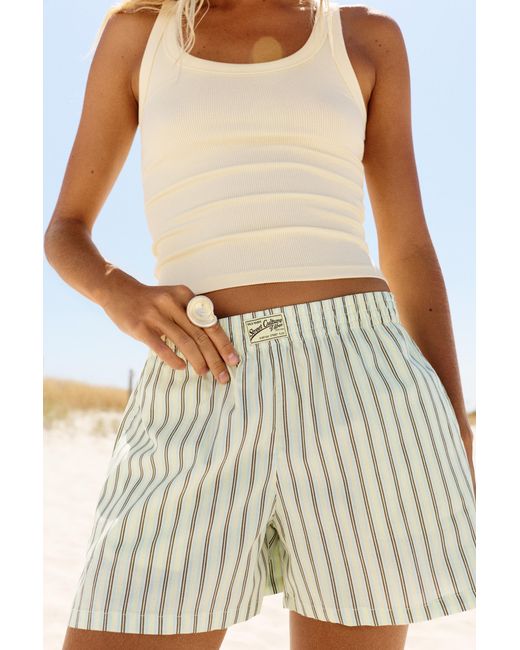 Pull&Bear Multicolor Gestreifte Bermudashorts