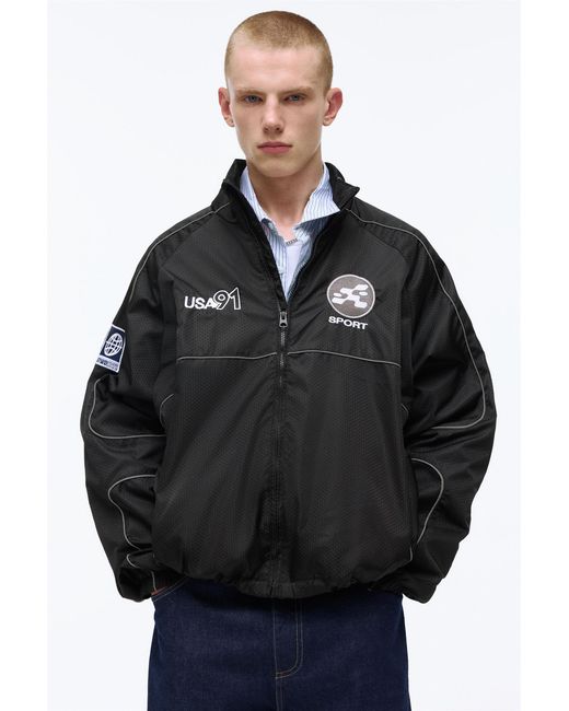 Pull&Bear Black Stwd Contrast Seam Jacket for men