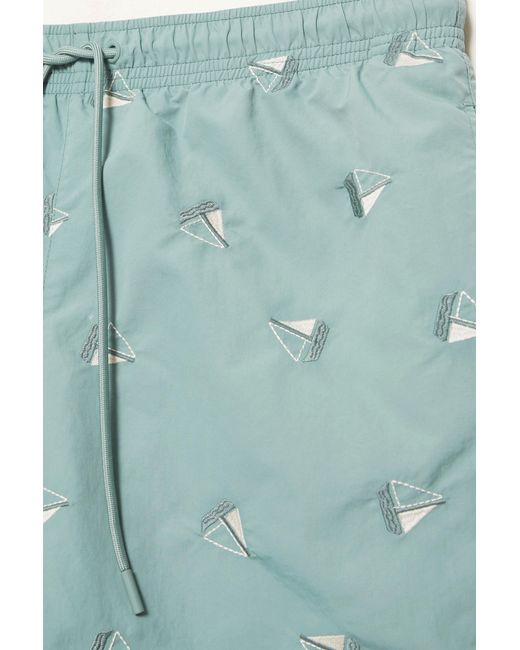 Pull&Bear Multicolor Embroidered Board Shorts for men