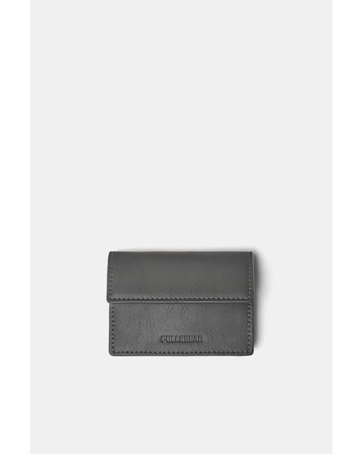 Pull&Bear Gray Plain Coin Purse for men