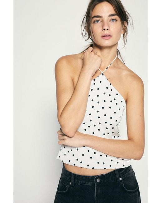 Pull&Bear Multicolor Satin Halter Top