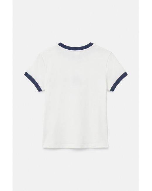 Pull&Bear White Slim-Fit England Graphic T-Shirt