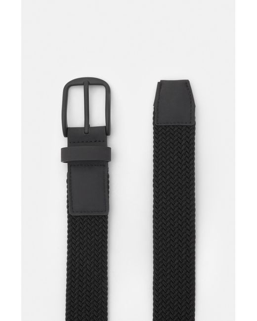 Pull&Bear Black Braided Belt for men