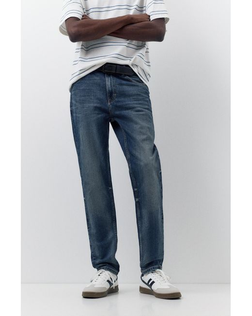 Pull&Bear Blue Slim Fit Jeans for men