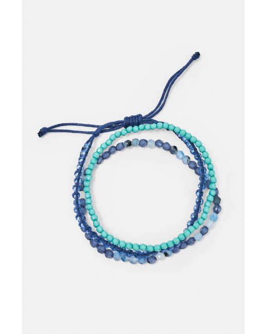Pull&Bear Blue 7-Pack Of Fish Charm Bracelets