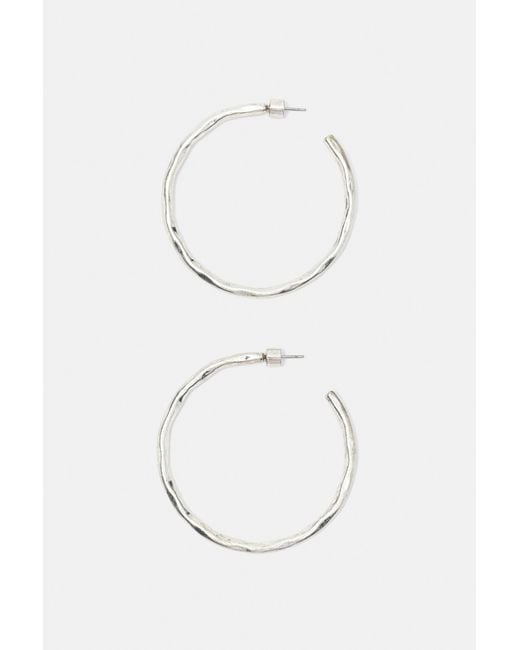 Orecchini A Cerchio Texture di Pull&Bear in White