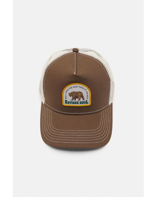 Pull&Bear Brown Savage Soul Cap for men