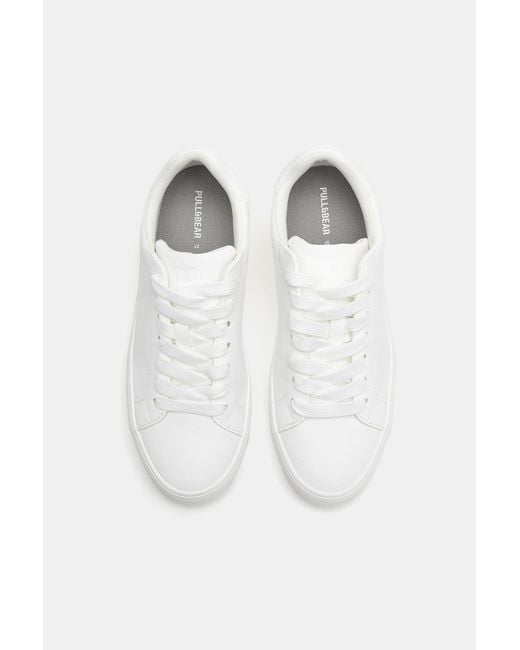 Pull&Bear White Casual Trainers