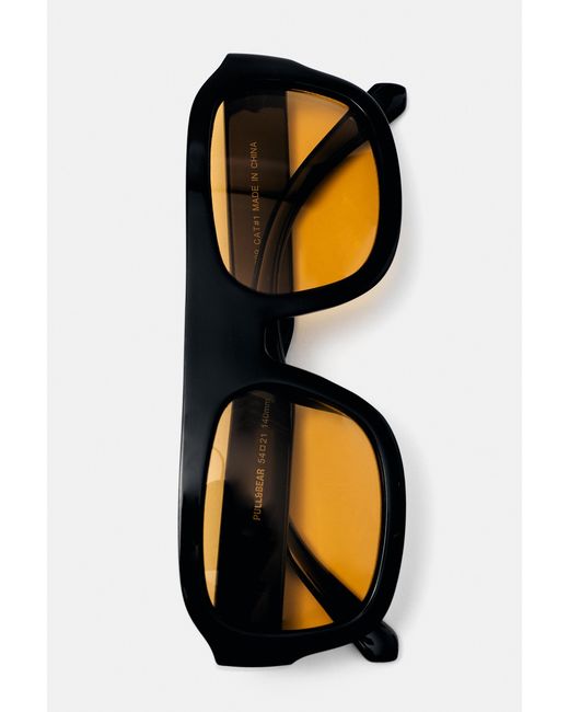 Pull&Bear Black Quadratische Sonnenbrille