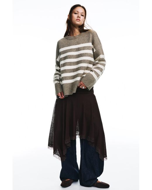 Pull À Rayures Pull&Bear en coloris Gray