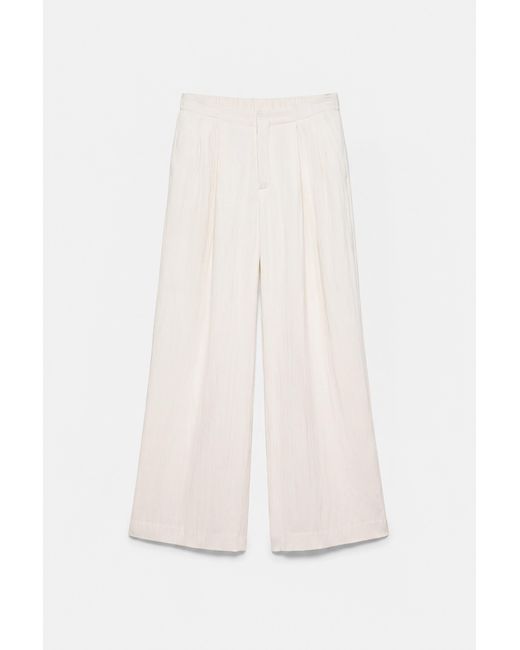 Pull&Bear Natural Darted Smart Trousers