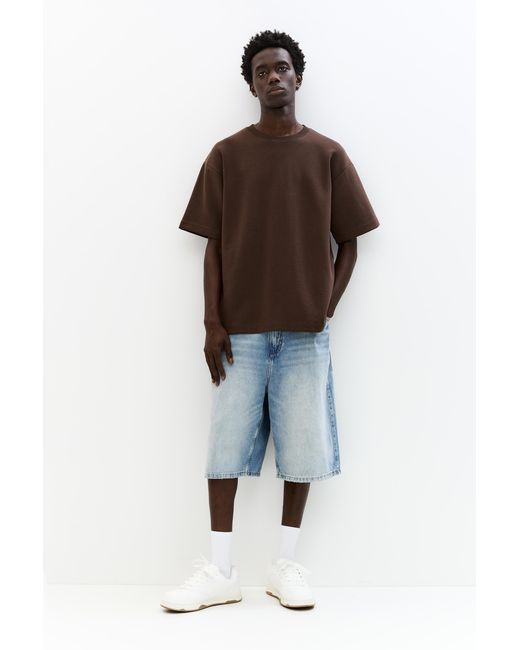 Pull&Bear Basic Sweater Met Korte Mouw in het Brown voor heren