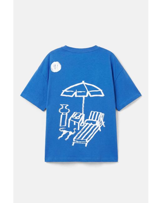 Pull&Bear Blue La Toja Shell T-Shirt
