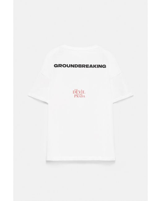 Pull&Bear White The Devil Wears Prada T-Shirt